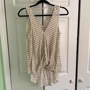 White and black striped tank top.